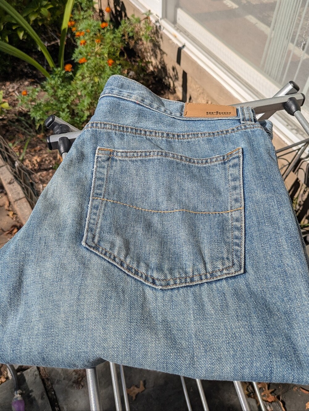 Men's 36 X 32 Blue Denim Jeans - Relaxed Fit, 100% Cotton